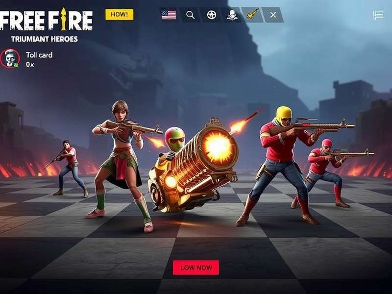 Free Fire Triumphant Heroes weapons and characters